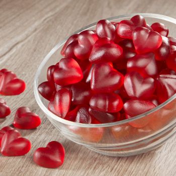 Preview: Veganes Herzblatt, Fruchtgummi mit Kirschgeschmack 150g